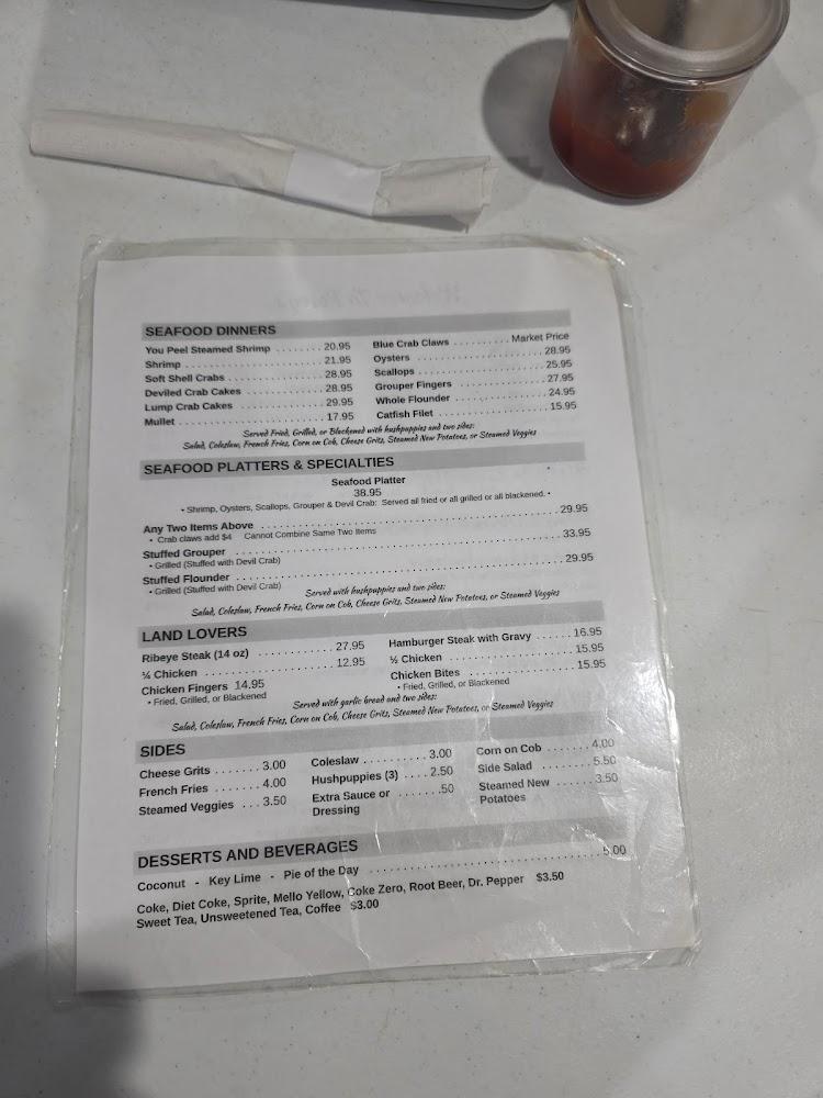 Posey's Up the Creek Steam Room Menu image 3